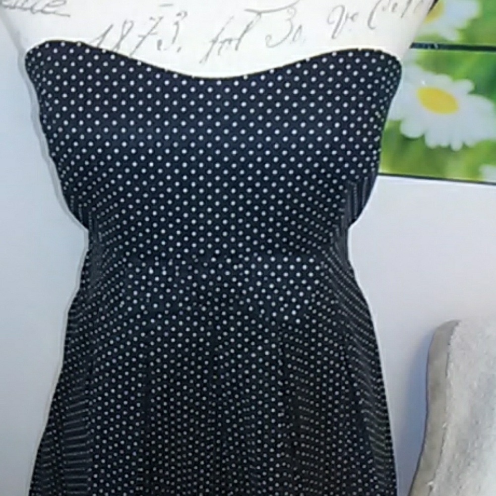 New  Alyn Paige strapless polka dot dress size 5/6